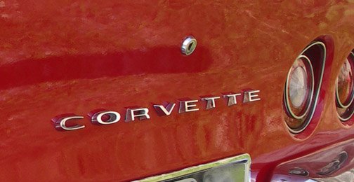 1974-1975 Corvette C3 Rear Bumper Letter Set w/ Pushnuts