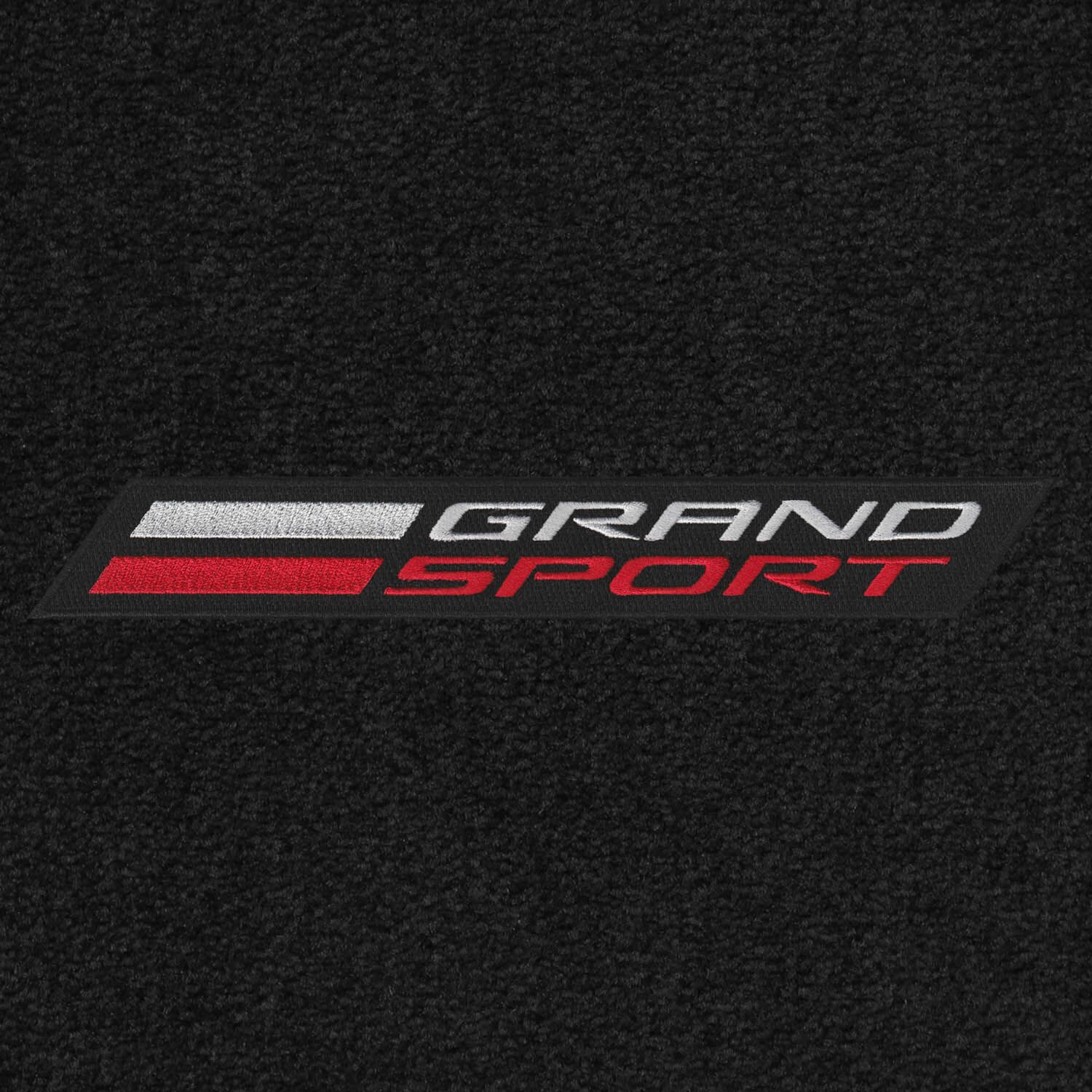 Corvette C7 2014 2Pc Front Car Floor Mats Carpet Grey Grand Sport Flags Logo