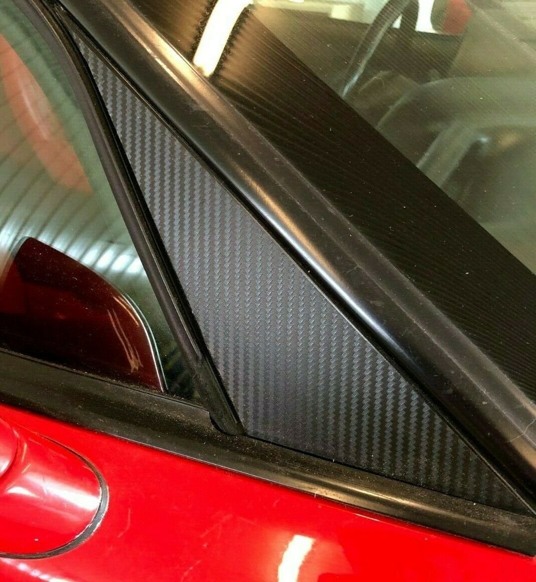C5 Corvette Vinyl Carbon Fiber A Pillar Overlay