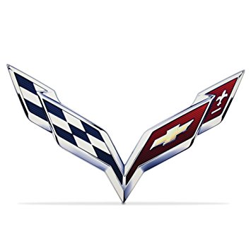 Chevrolet GM Corvette 2014-2018 C7 Emblem Flag Crossed Flag
