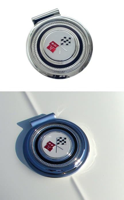 C2 Corvette 1965 Gas Lid Door Emblem