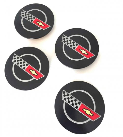C4 19841985 Corvette Wheel Center Caps with Emblems