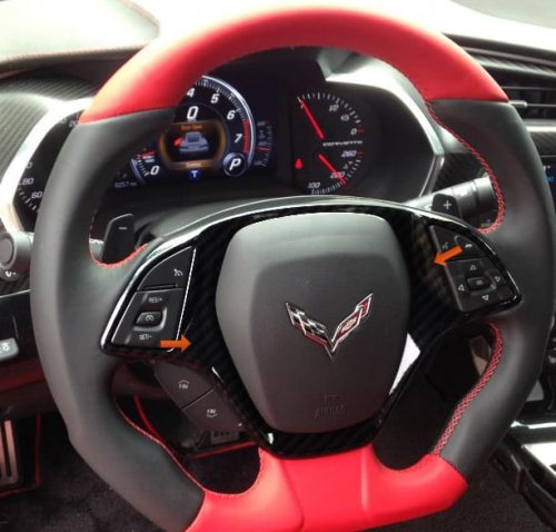 C7 2014 2018 Corvette Hydrocarbon Steering Wheel Bezel