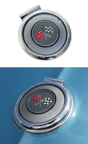 C2 Corvette 1965 Gas Lid Door Emblem