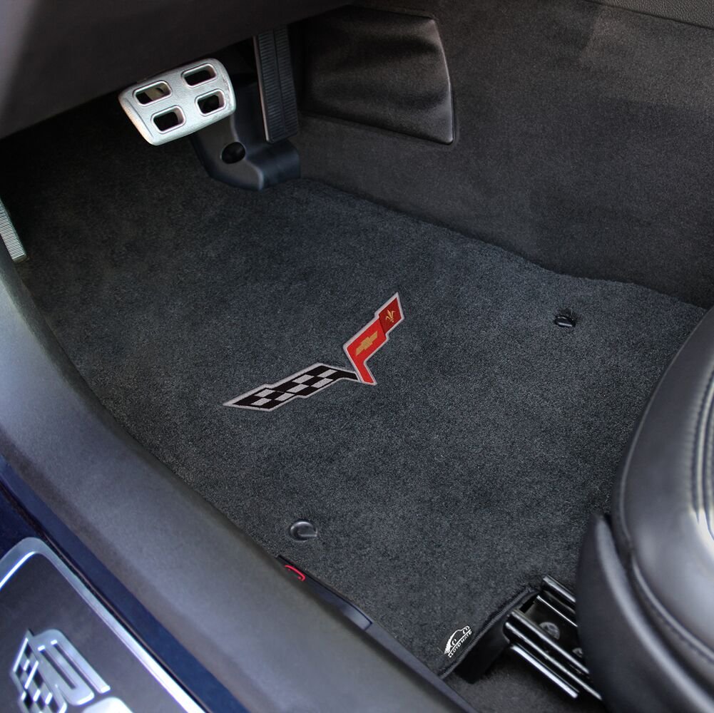2005 2007.5 Corvette Lloyd Mats 2pcs Floor Mat C6 Logo
