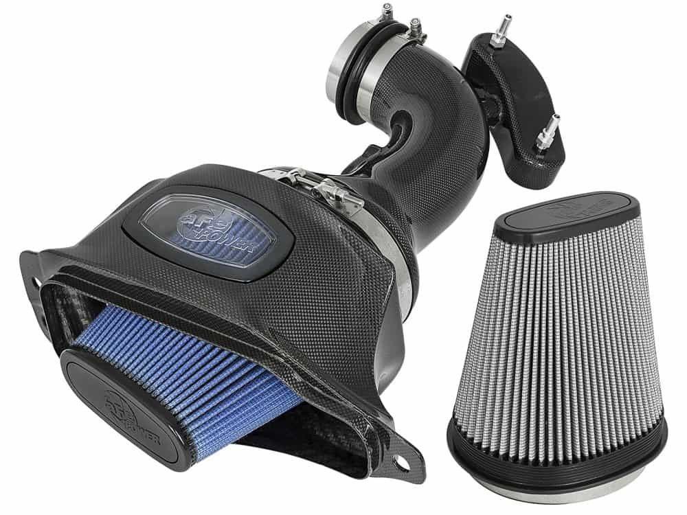 C7 Corvette aFe POWER Momentum Cold Air Intake System Carbon Fiber
