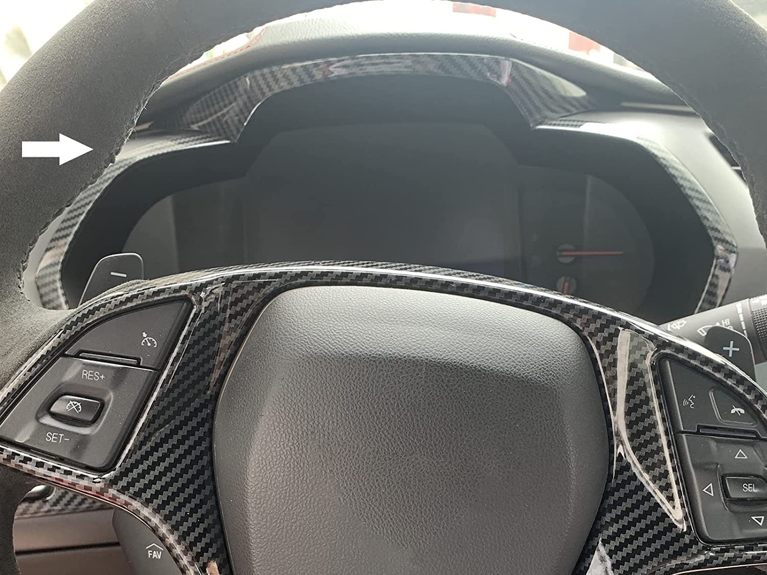 20142019 C7 Corvette Carbon Fiber Dash Speedometer Trim Covers