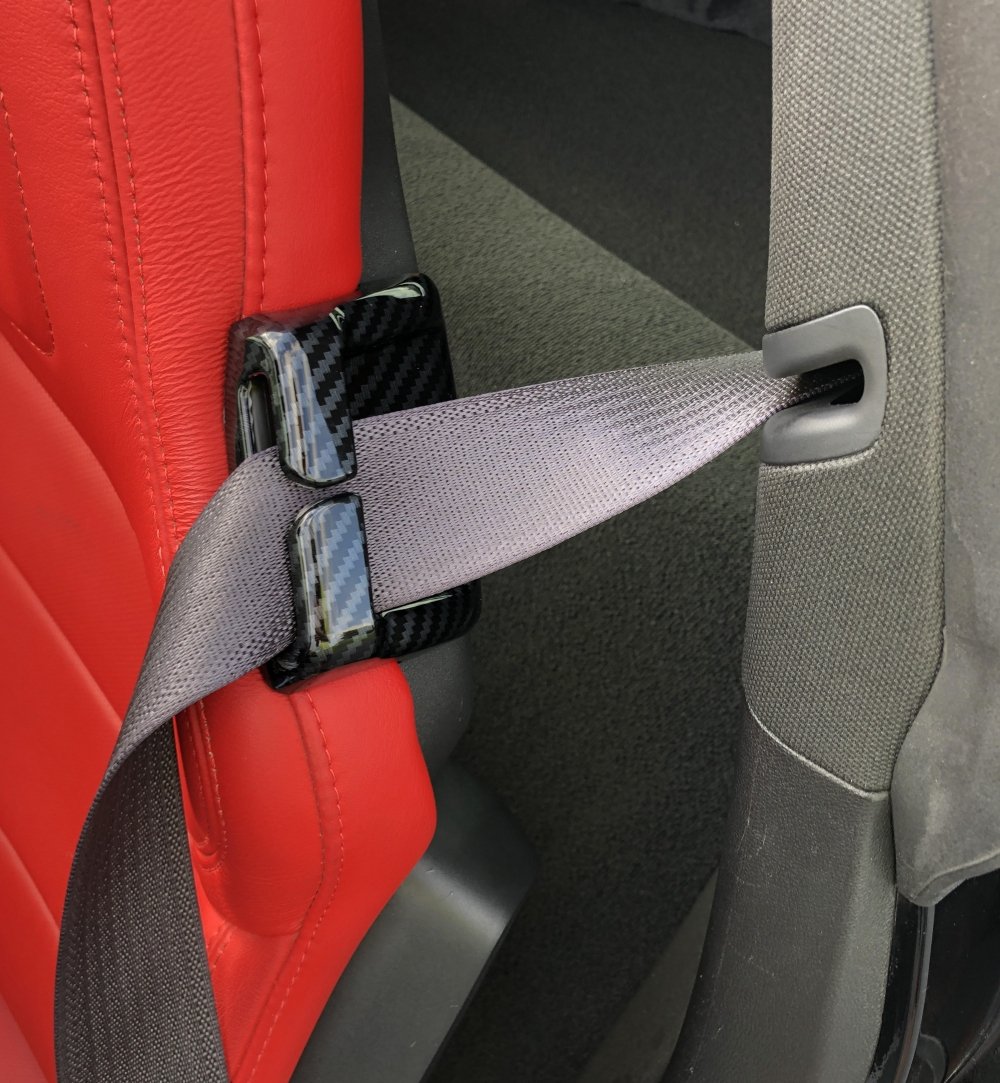 20142019 C7 Corvette Carbon Fiber Look Seat Belt Retainer Overlays