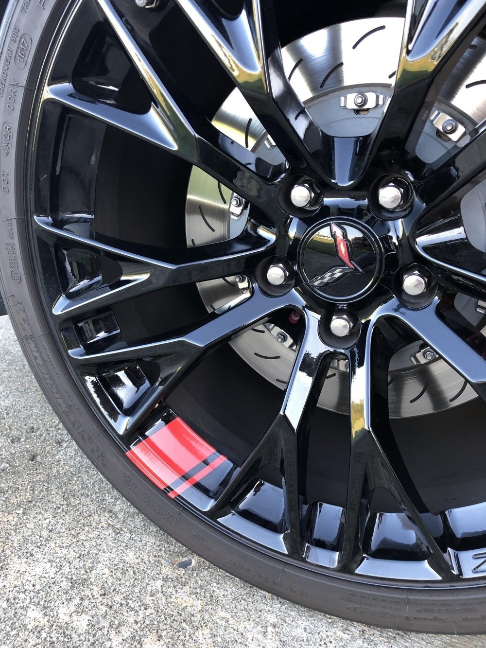 C5 Corvette Z06 Wheel Spoke Decal Letter Set
