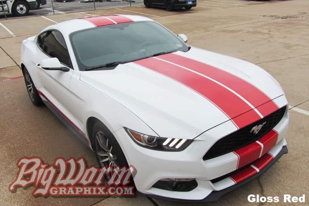 2015 2017 Mustang Twin Full Length Stripes With Pinstripe Kit