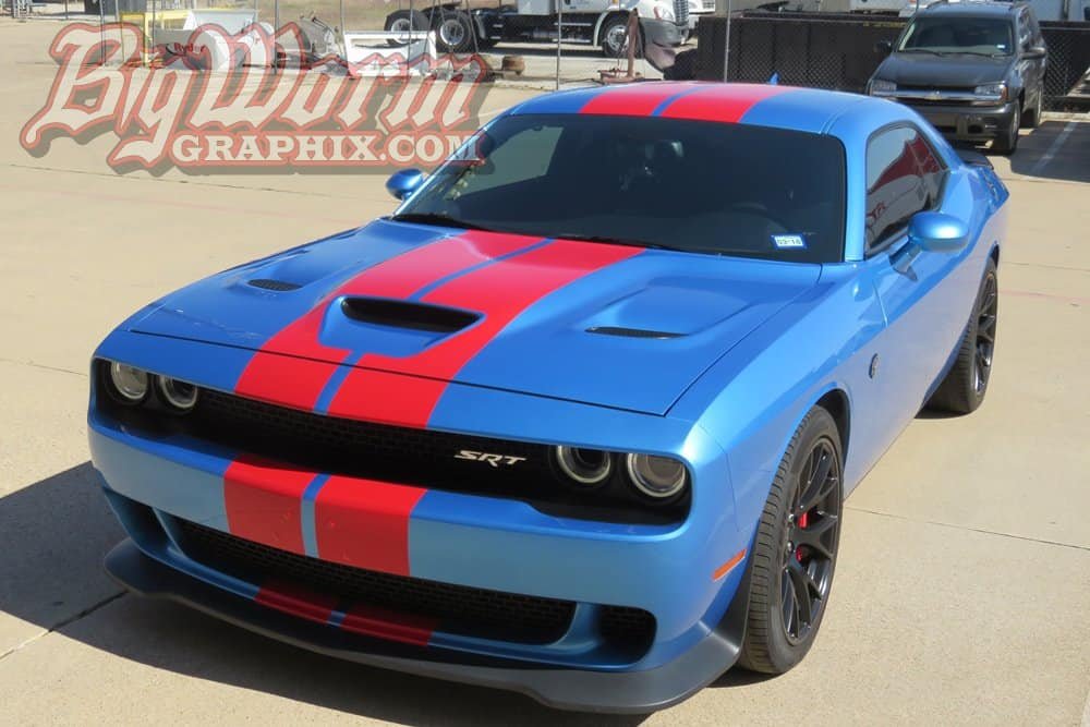 2015 2018 Challenger Srt Style Twin Full Length Stripes