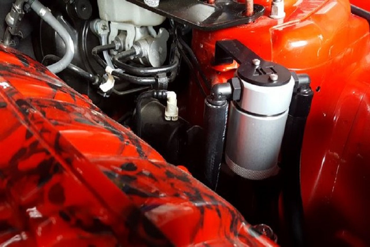 20152019 Mustang Ecoboost JLT 3.0 Oil Separator Black Driver Side