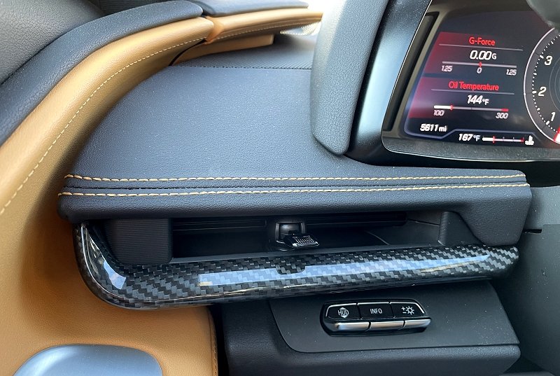 2020 2023 C8 Corvette Carbon Fiber Dash Infotainment Center Trim