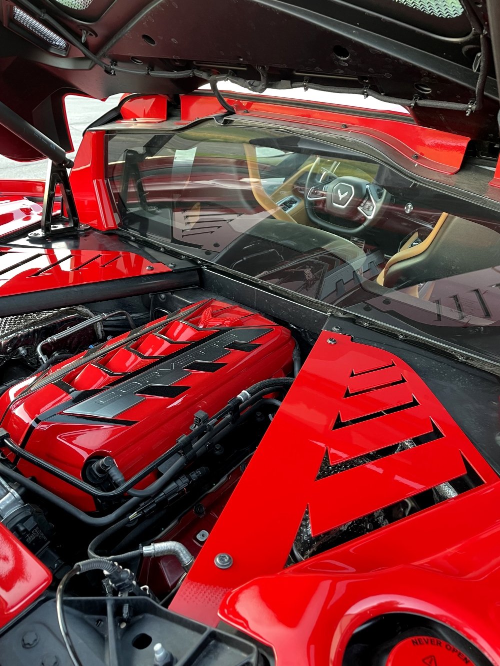 20202023 C8 Corvette Steel Painted Engine Bay Filler Covers