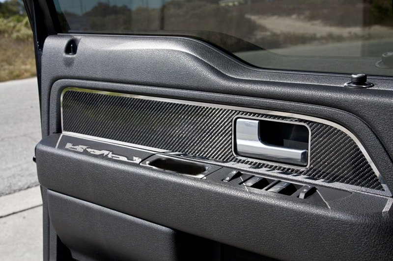 Carbon Fiber Seat Adjustment Cover Trim For Ford F150 Raptor 2009-2014 Interior 