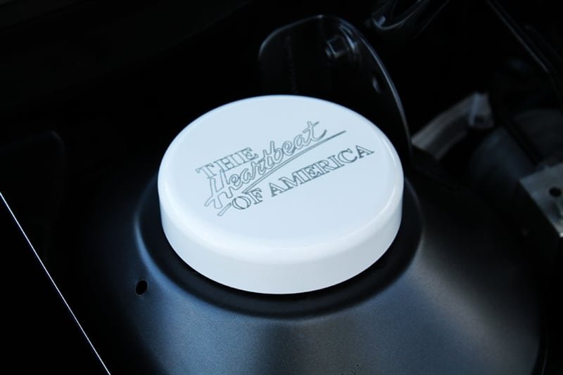 2010-2014 Camaro Strut Tower Cap Covers Heartbeat of America Logo Orange