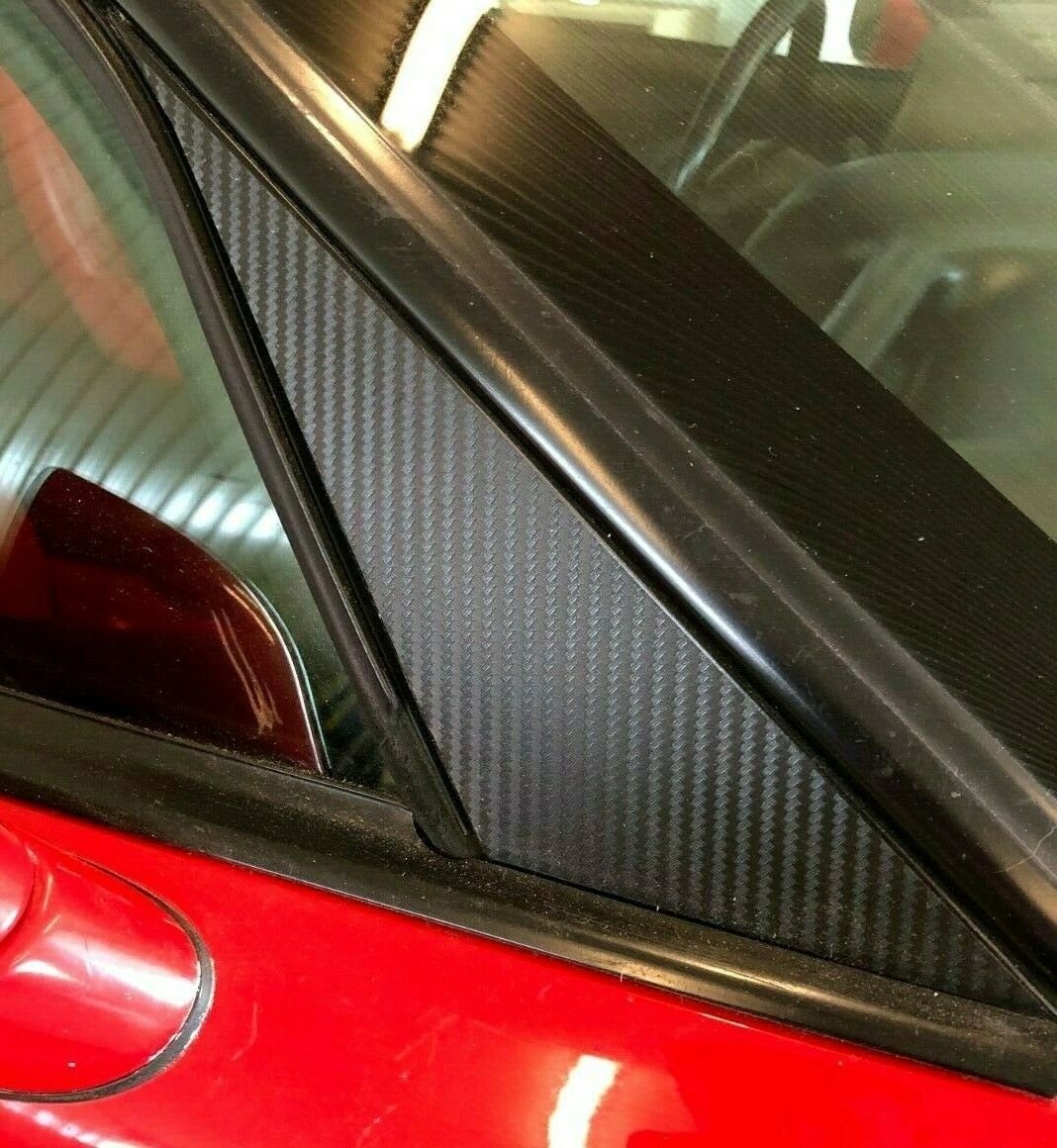 C6 Corvette Vinyl Carbon Fiber A Pillar Overlay