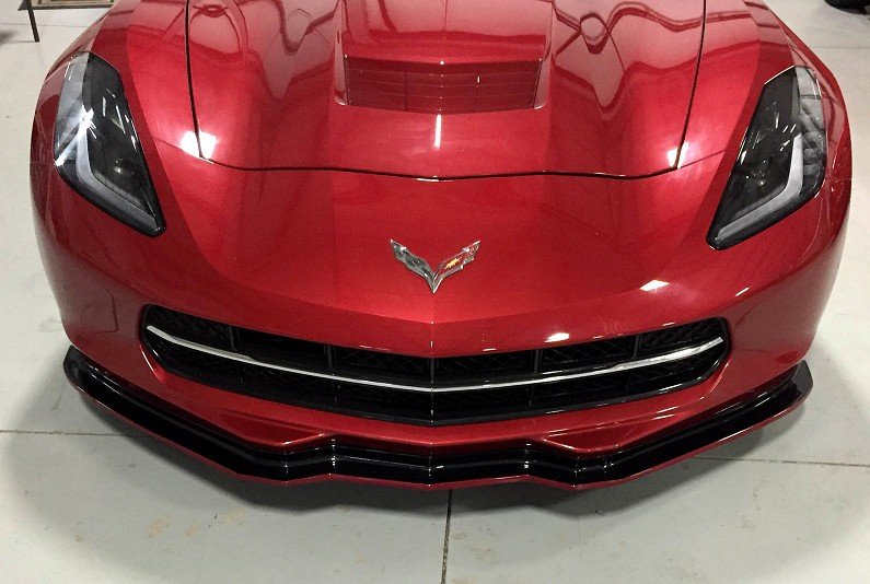 C7 Corvette Front Splitter Stage 2 Striped - SouthernCarParts.com