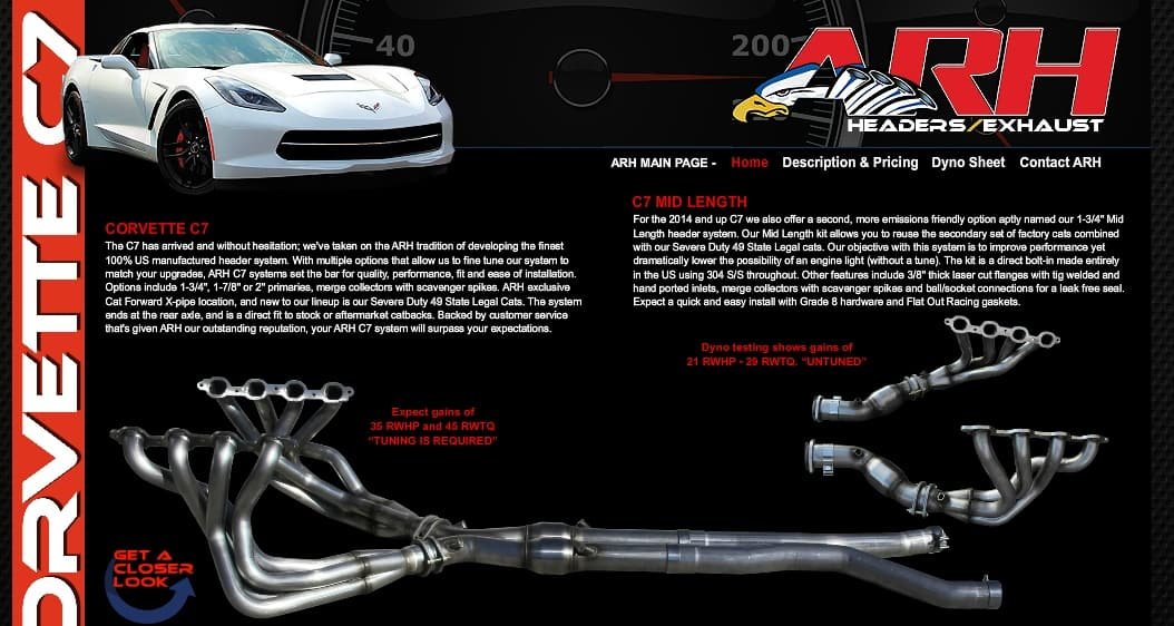 C7 Corvette American Racing Headers Long Tube