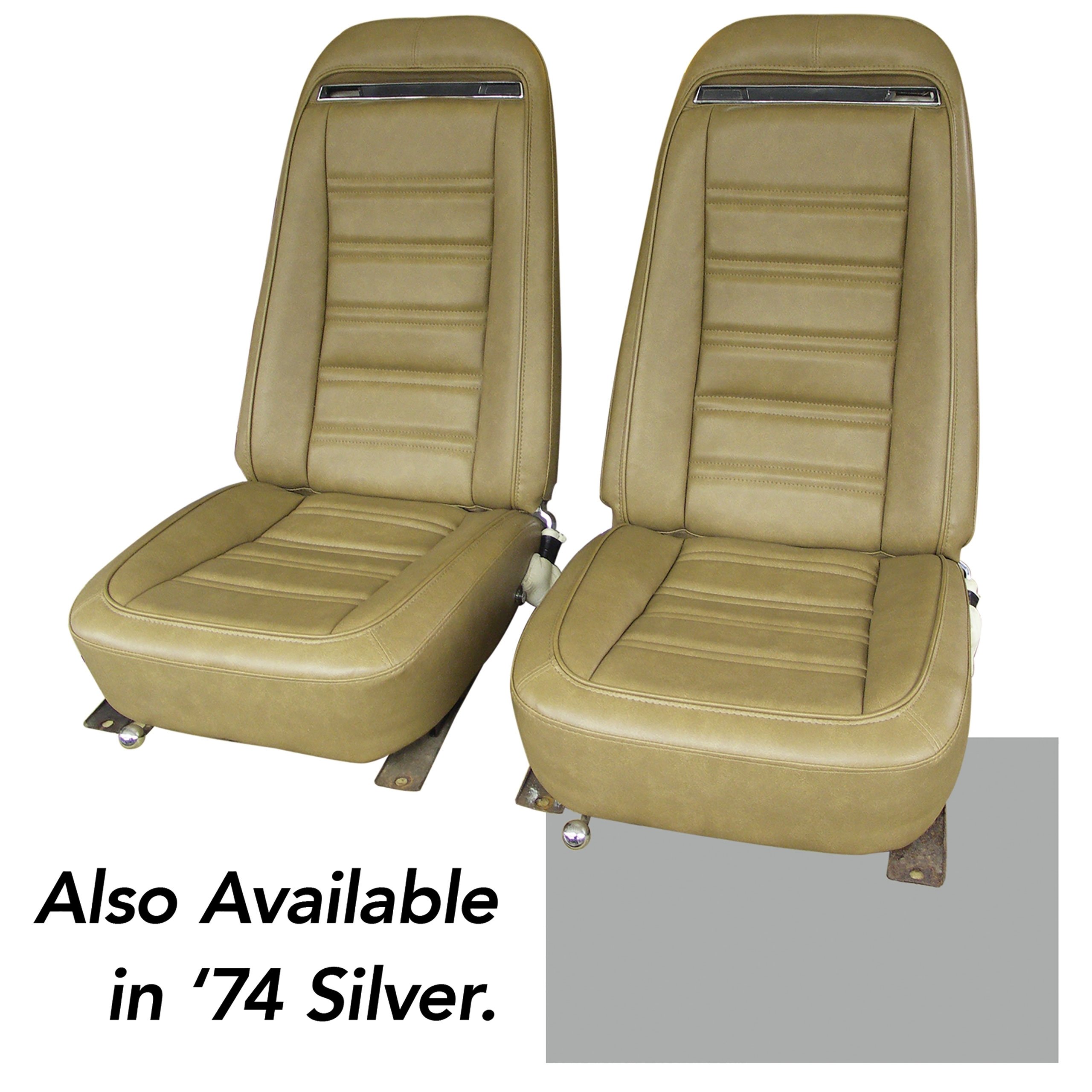 Surichinmoi suppe Meander Leather-Like Vinyl Seat Covers- Silver For 1974 Corvette-Southern Car Parts
