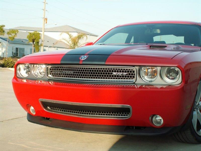 2008-2014 Dodge Challenger Brushed Stainless Headlight Surround Trim ...