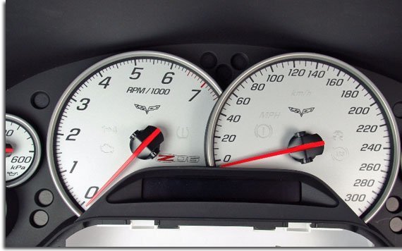 200 Kph To Mph >> 2005-2013 C6 Corvette Colored Gauge Faces - SouthernCarParts.com 200 Kph To Mph >> 2005-2013 C6 Corvette Colored Gauge Faces - SouthernCarParts.com