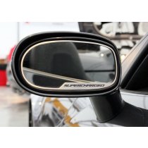 C6 Corvette Side View Mirror Trim Rings w/SuperCharged Logo