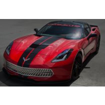 2014-2019 C7 Corvette Polished Front Grille Diamond Pattern with Brushed Trim