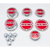 2008-2019 Dodge Challenger HEMI Carbon Fiber Engine Caps Covers