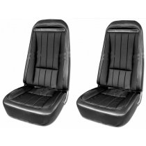 1970-1974 C3 Corvette Black Vinyl Reproduction Seat Covers