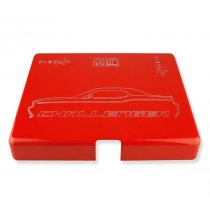 MGP Caliper Brake Cover For Dodge 2006-2007 Charger Black Fill on Red Paint