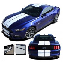 15 2016 17 2018 19 Mustang 2 color 5" Twin Rally stripes Stripe Graphics Decals