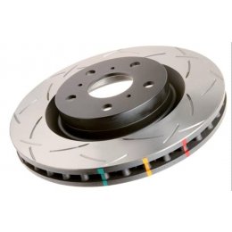 2015-2019 Ford Mustang GT DBA 4000 Series Cross Drilled/Slotted Uni-Directional Rotor; Black Hub Rear 2015-2019 Ford Mustang GT DBA 4000 Series Cross Drilled/Slotted Uni-Directional Rotor; Black Hub Rear