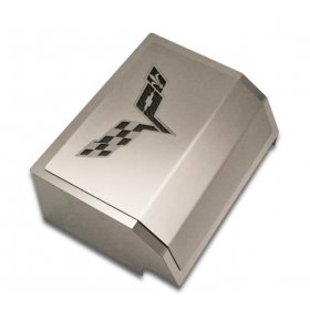 C6 Corvette Fuse Box Cover w/C6 Cross Flags Logo